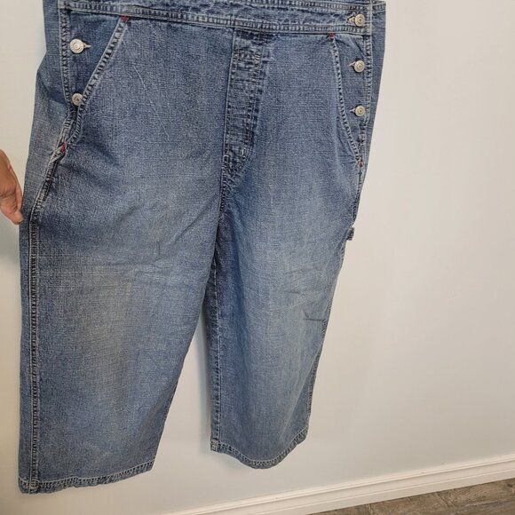 Gap Industrial Wide Leg Denim Overalls Size L - Picture 4 of 14